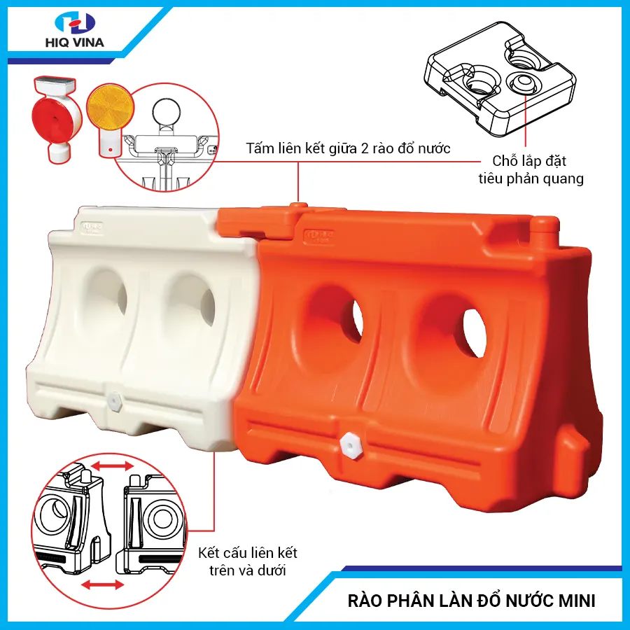Rào phân làn đổ nước mini